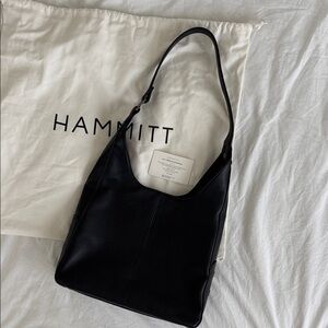 HAMMIT  Black Leather Shoulder Bag